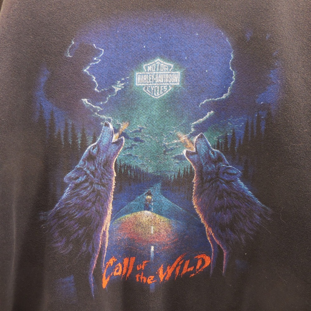 VTG RARE 1999 Harley-Davidson Call of the Wild Wolf Sweatshirt‎ San Francisco L